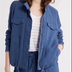 Caslon Women's Utility Jacket in Deep Blue